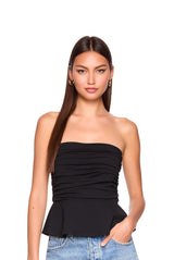 tube gathered flare top