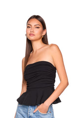 tube gathered flare top