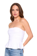 tube gathered flare top