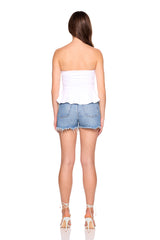 tube gathered flare top