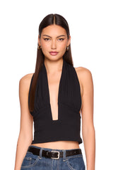 halter gathered top