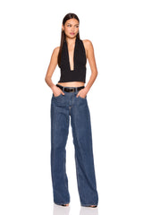 halter gathered top
