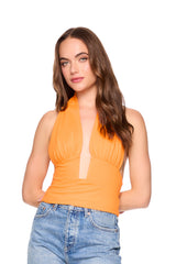 halter gathered top