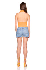 halter gathered top