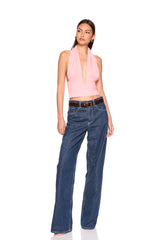 halter gathered top