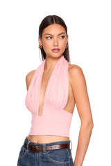 halter gathered top