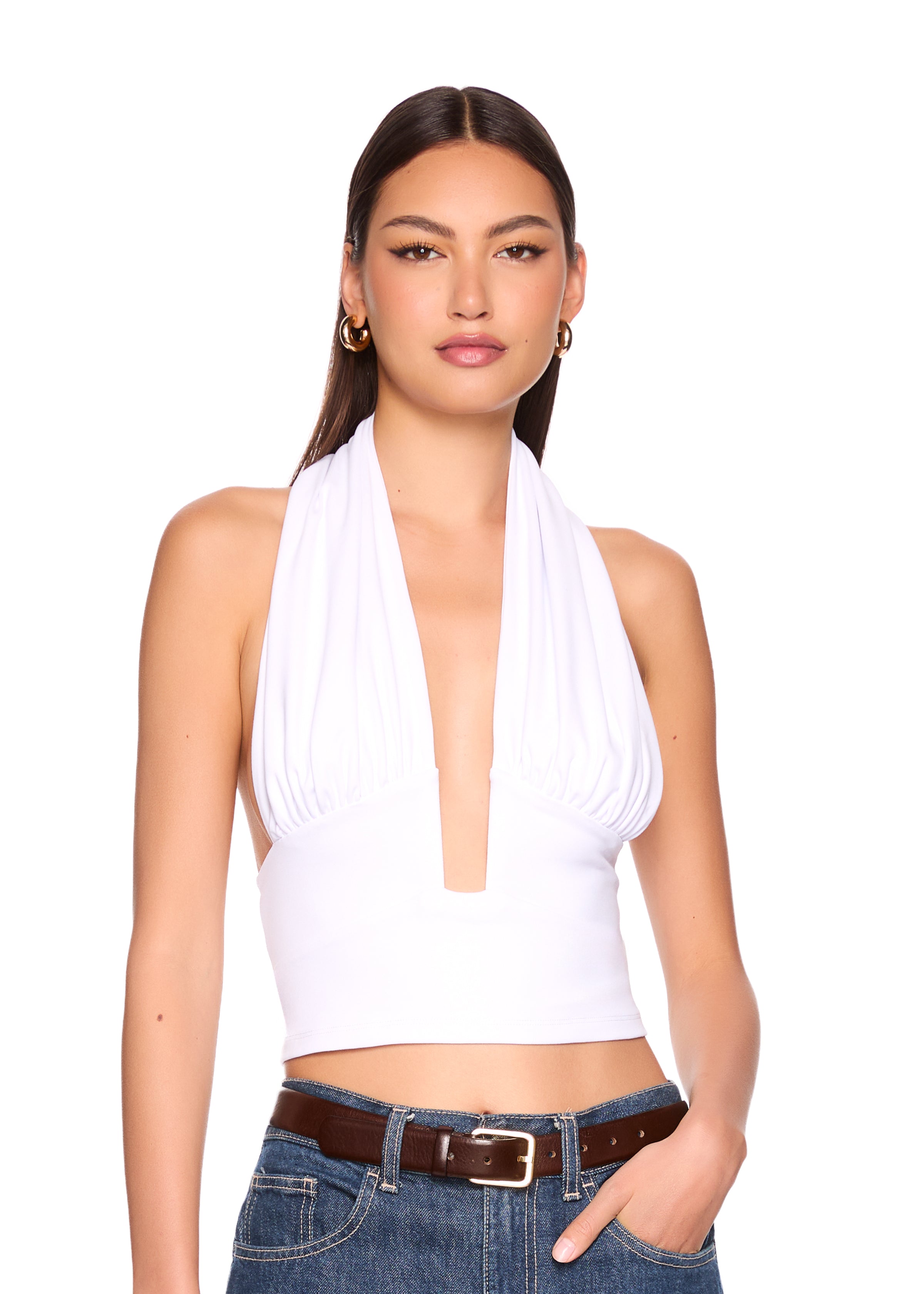 halter gathered top