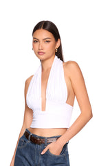 halter gathered top