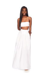 poplin string crop top