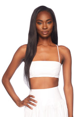 poplin string crop top