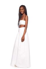 poplin string crop top