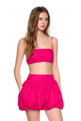 poplin string crop top