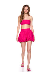 poplin string crop top