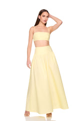 poplin drop waist skirt