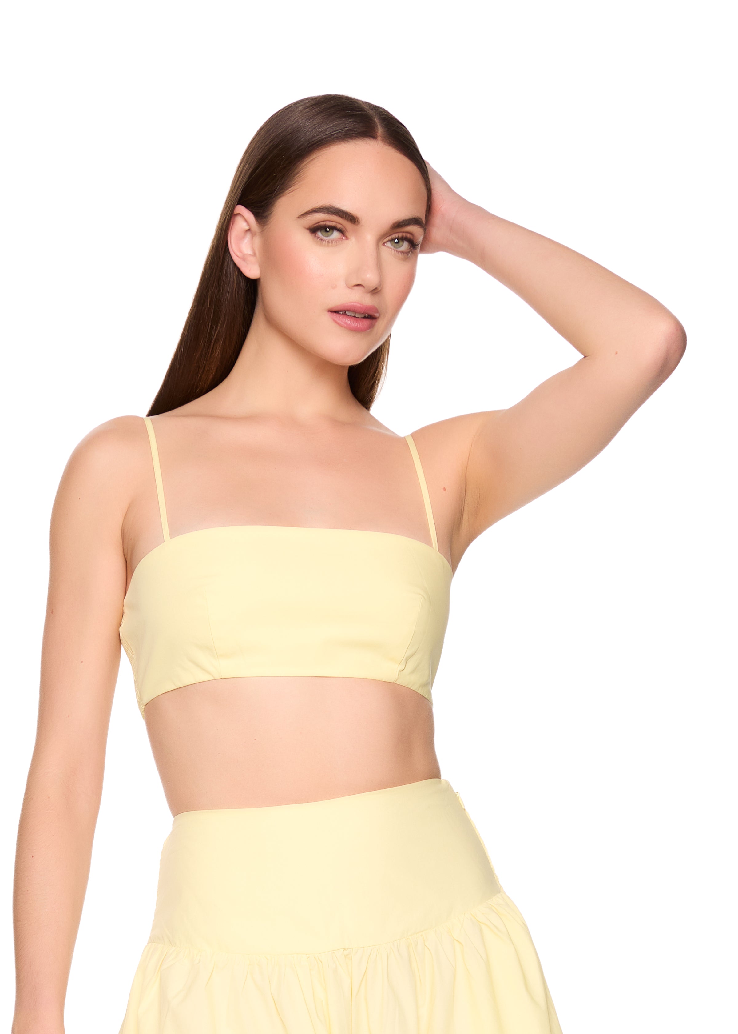 poplin string crop top
