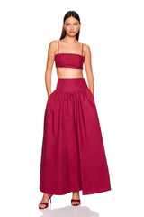 poplin string crop top