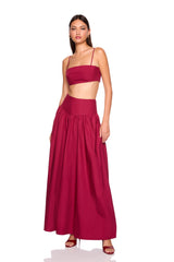 poplin string crop top