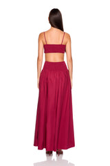 poplin string crop top