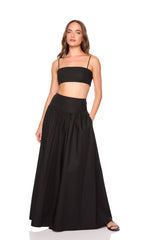poplin string crop top