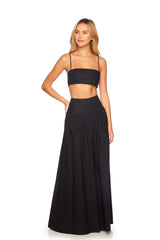 poplin drop waist skirt