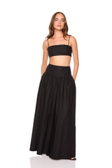 poplin string crop top
