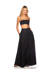 poplin string crop top