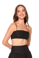 poplin string crop top