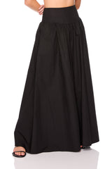 poplin drop waist skirt