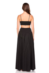 poplin string crop top