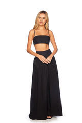poplin string crop top