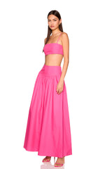 poplin drop waist skirt