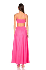 poplin drop waist skirt