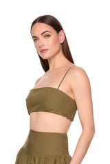 poplin string crop top