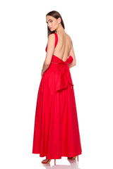 poplin drop waist skirt