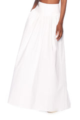 poplin drop waist skirt