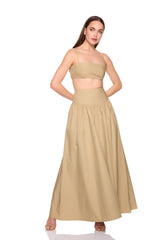 poplin drop waist skirt