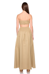 poplin drop waist skirt