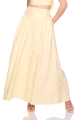 poplin drop waist skirt