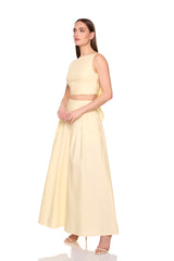 poplin open back tie top