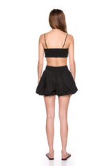 poplin string crop top