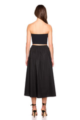 poplin midi skirt