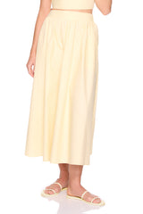 poplin midi skirt