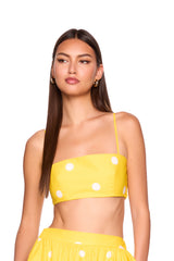 polka dot poplin crop string