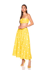 polka dot poplin crop string