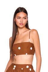polka dot poplin crop string