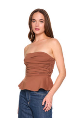 tube gathered flare top