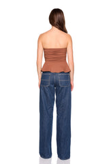 tube gathered flare top