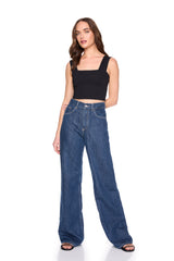 essential wide strap crop top