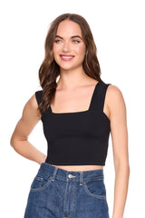 essential wide strap crop top