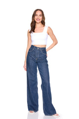 essential wide strap crop top